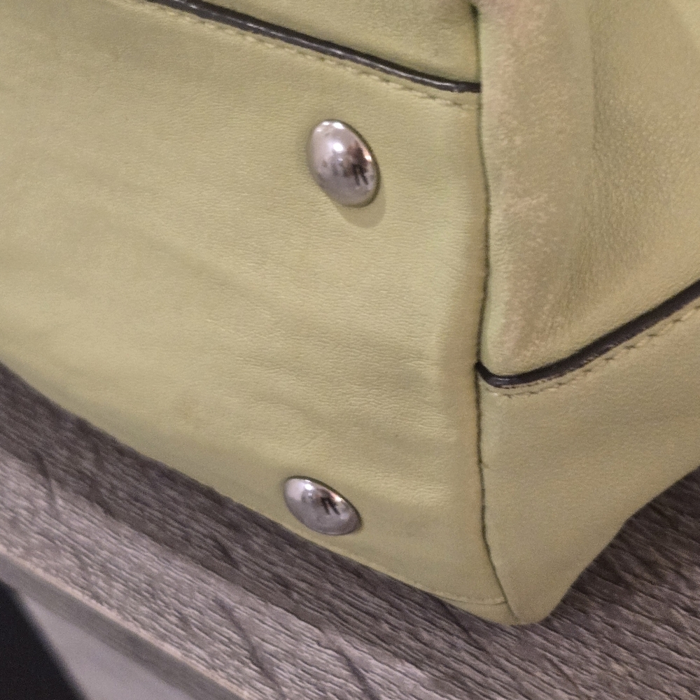 Coach Light Green Leather Tote Bag - Picture 9 of 16
